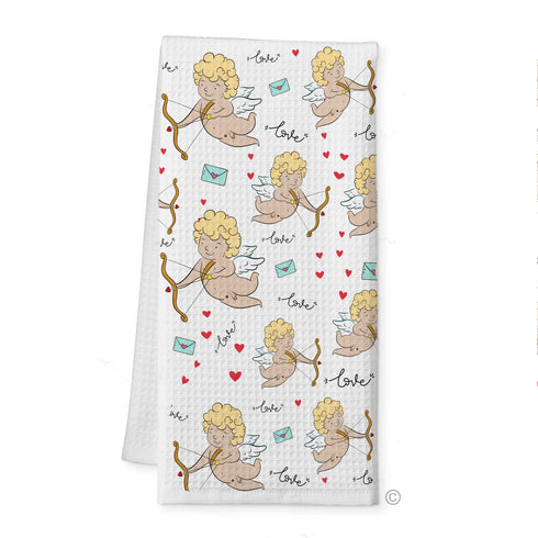 Playful Cupid Tea Towel