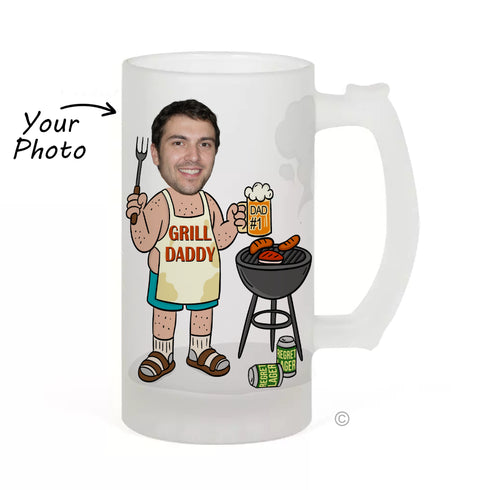 Personalised BBQ Beer Glass