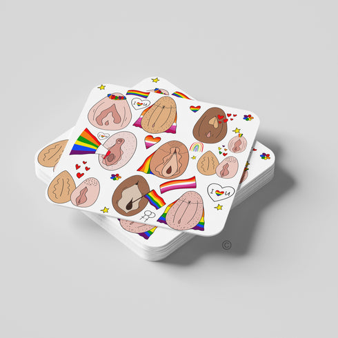 Rainbow Love Drink Coaster