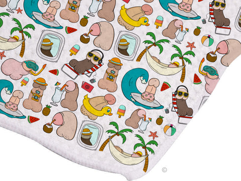 Summer Vibes Willies Tea Towel