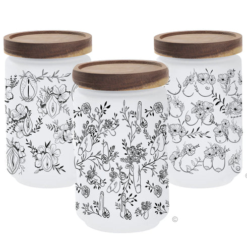 Floral Bust Storage Jar