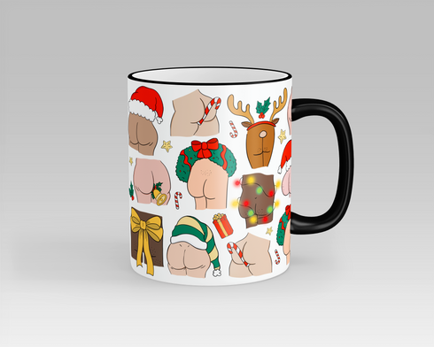 Personalised Cheeky Claus Christmas Mug