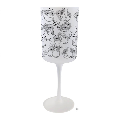 Bloom & Bust Wine Glass