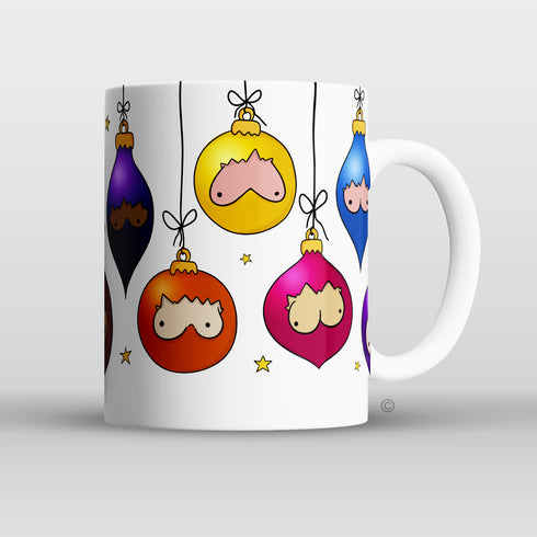 Festive Boob Baubles Mug