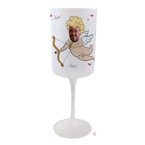 Personalised Cupid Wine Glass