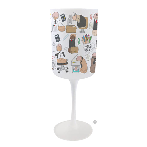 Office Dick Wine Glass