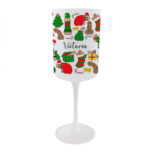 Personalised Jingle Wang Wine Glass