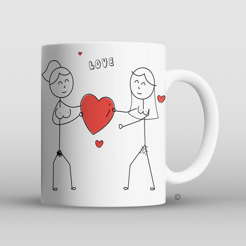 Personalised Lesbian Couple Mug