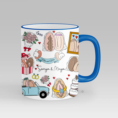 Personalised Mrs & Mrs Mug
