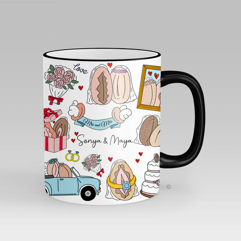 Personalised Mrs & Mrs Mug