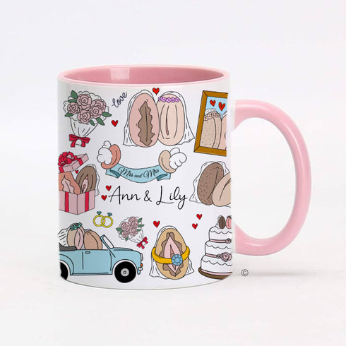 Personalised Mrs & Mrs Mug