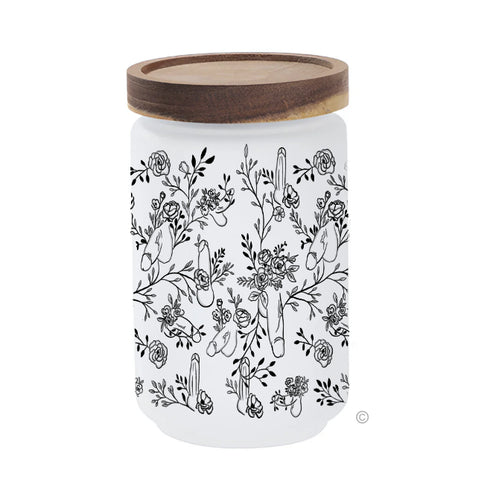 Quirky Floral Storage Jar
