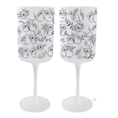 Bloom & Bust Wine Glass