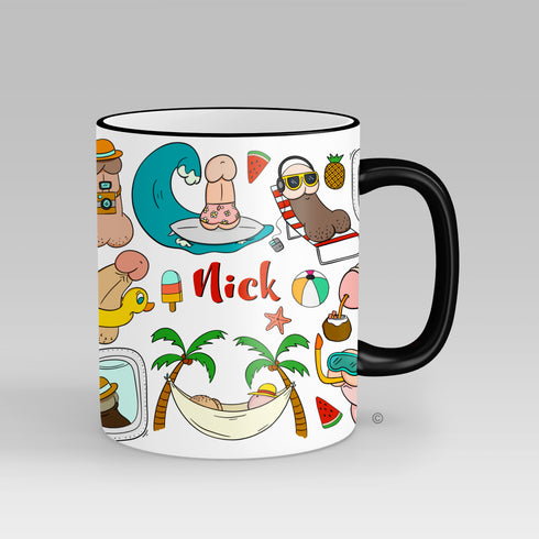 Summer Willy Personalised Mug