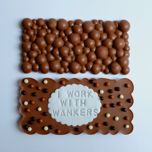 I Work With Wankers Chocolate Bar