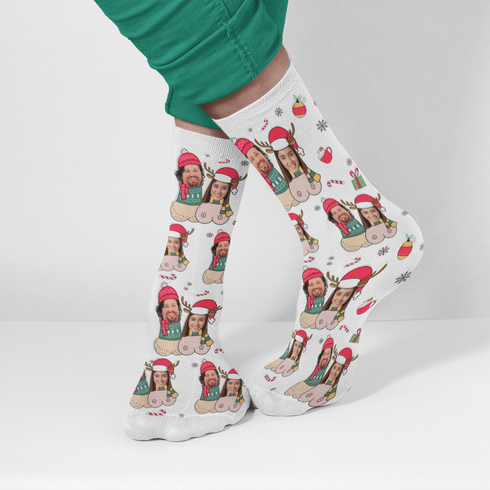 Personalised Couple Face Socks