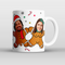 Personalised Gingerbread Couple Face Mug