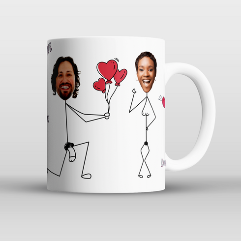 Personalised Face Love Mug