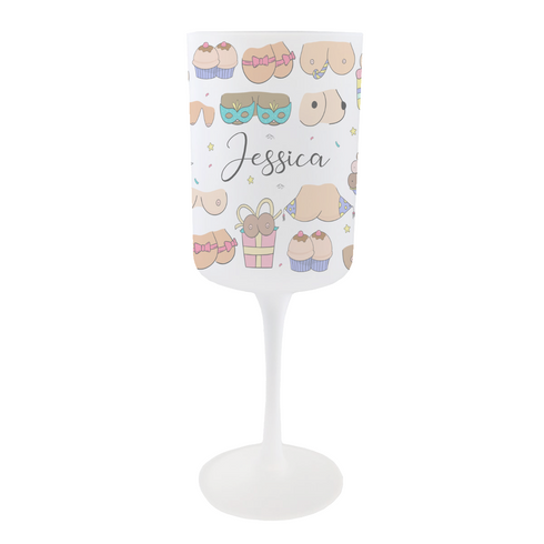 Personalised Birthday Bust Wine Glass