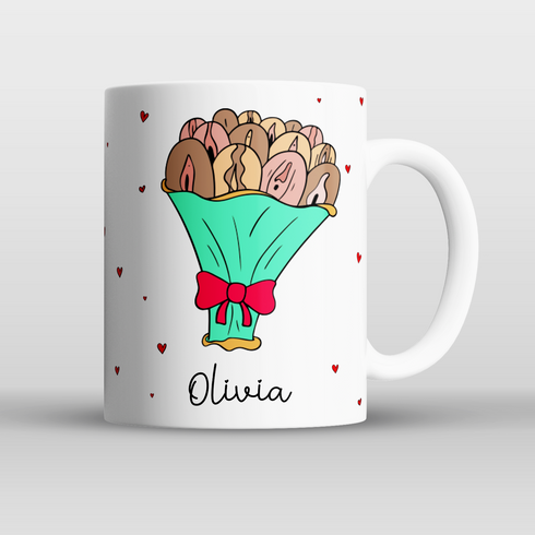 Personalised Blooming Peaches Mug