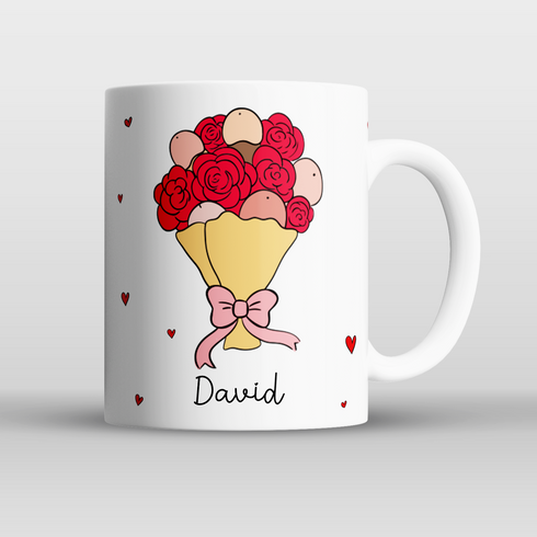 Personalised Naughty Bouquet Mug