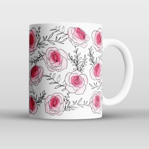 Roses Vulva Mug