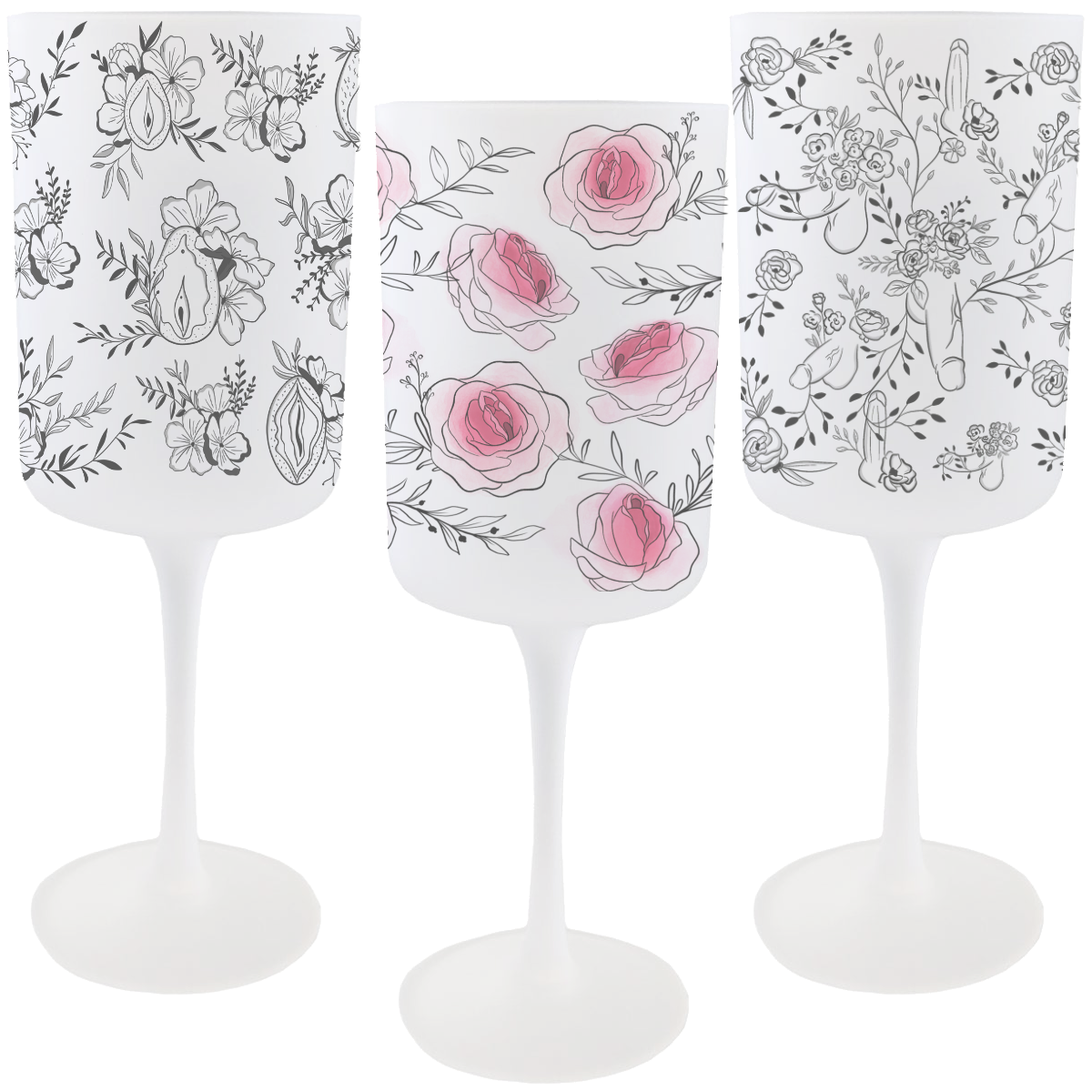 Fun housewarming wine glass with bold design, perfect gift for new homeowners or wine-loving friends