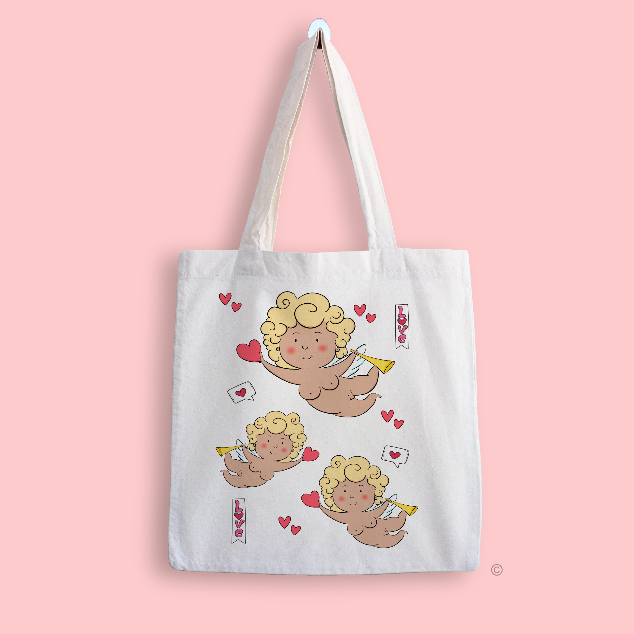 Bold adult tote bag for Valentine’s Day – gift for her, him, or them