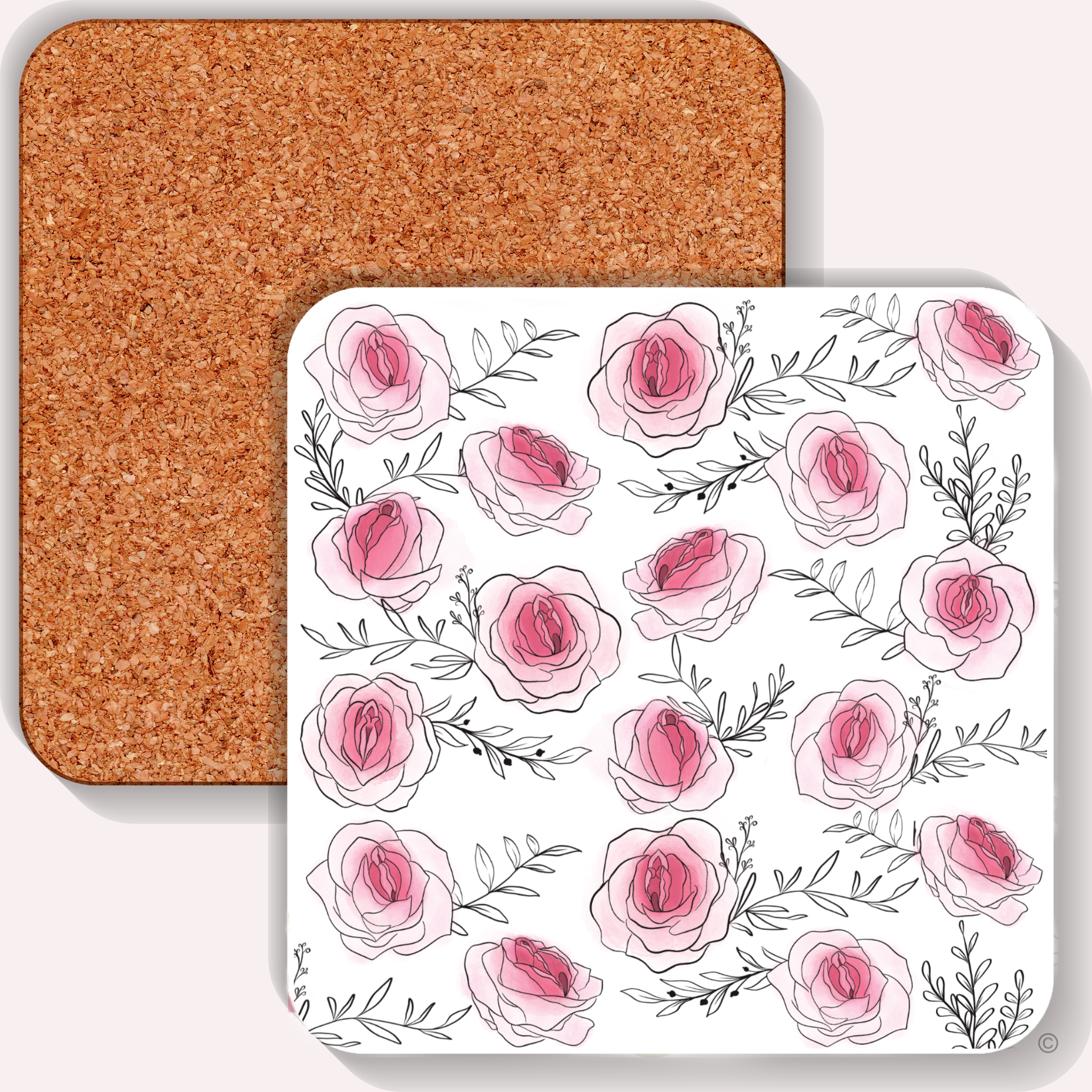 Bold and fun wedding or anniversary coaster with cheeky design, perfect gift for couples or newlyweds