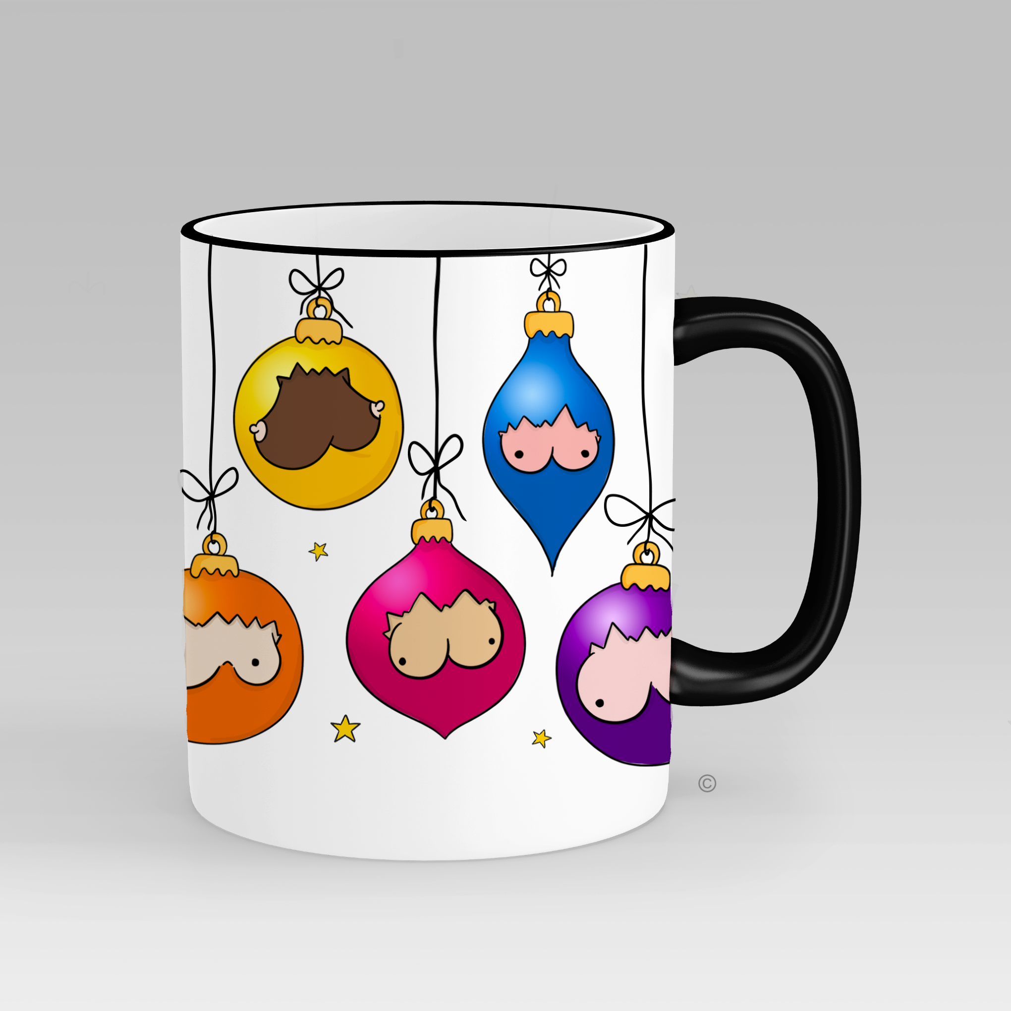 Festive Boob Baubles Mug