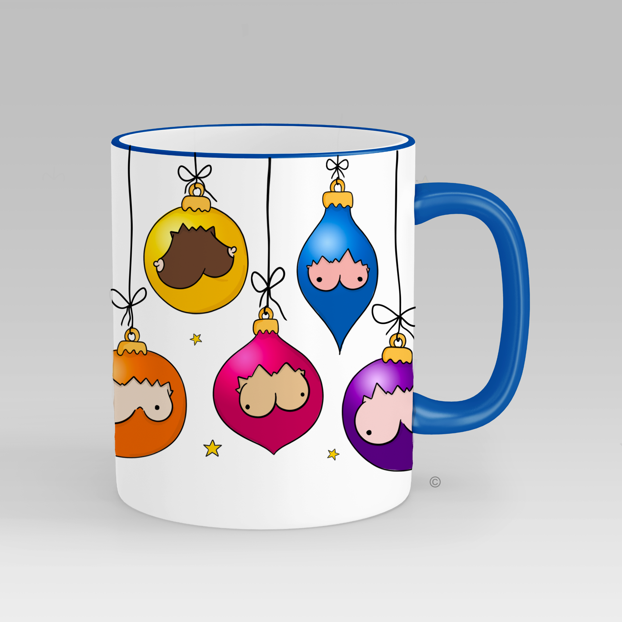 Festive Boob Baubles Mug
