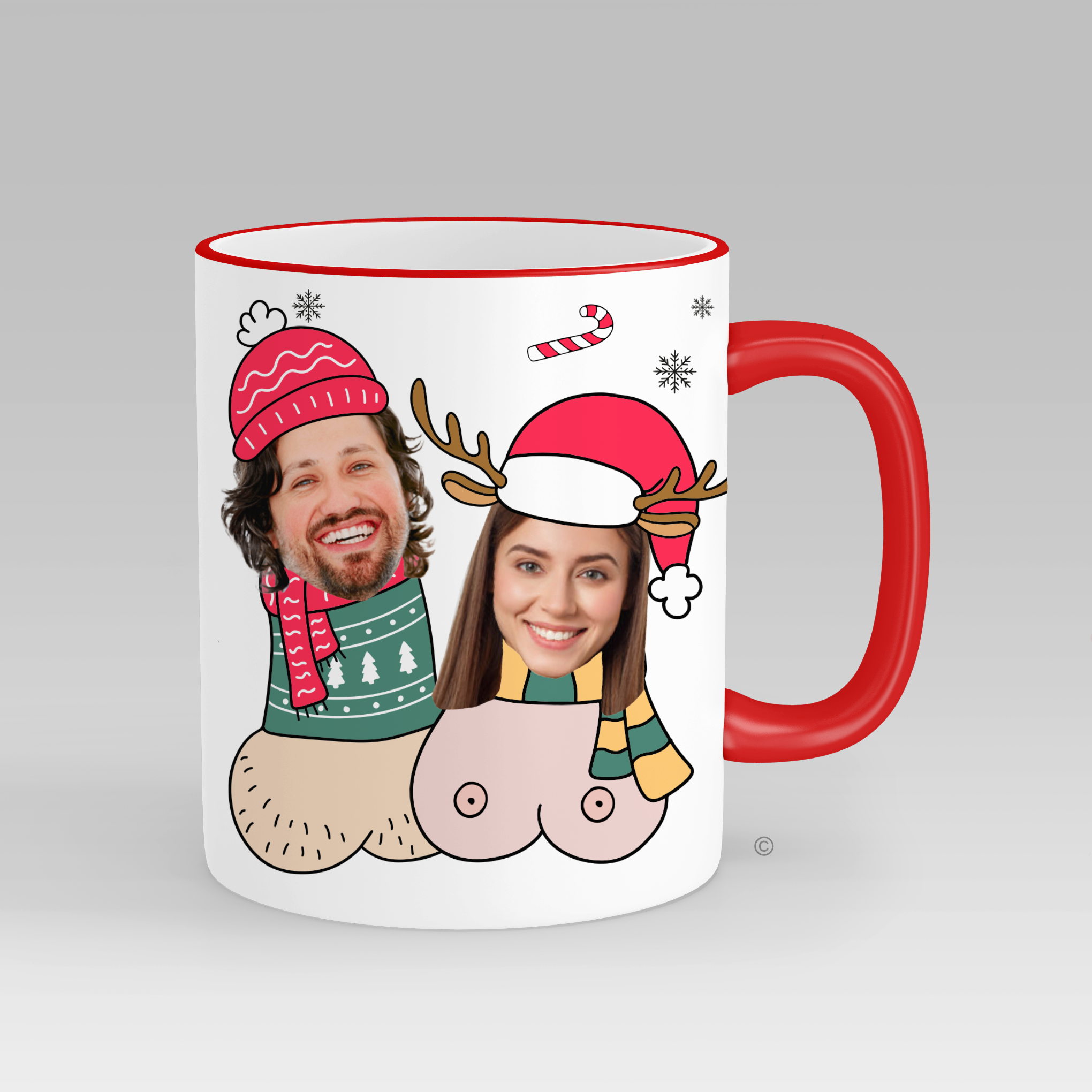 Personalised Couple Face Mug