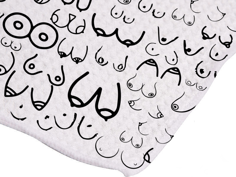 Doodle Boobs Tea Towel