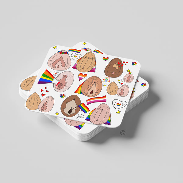 Rainbow Love Drink Coaster