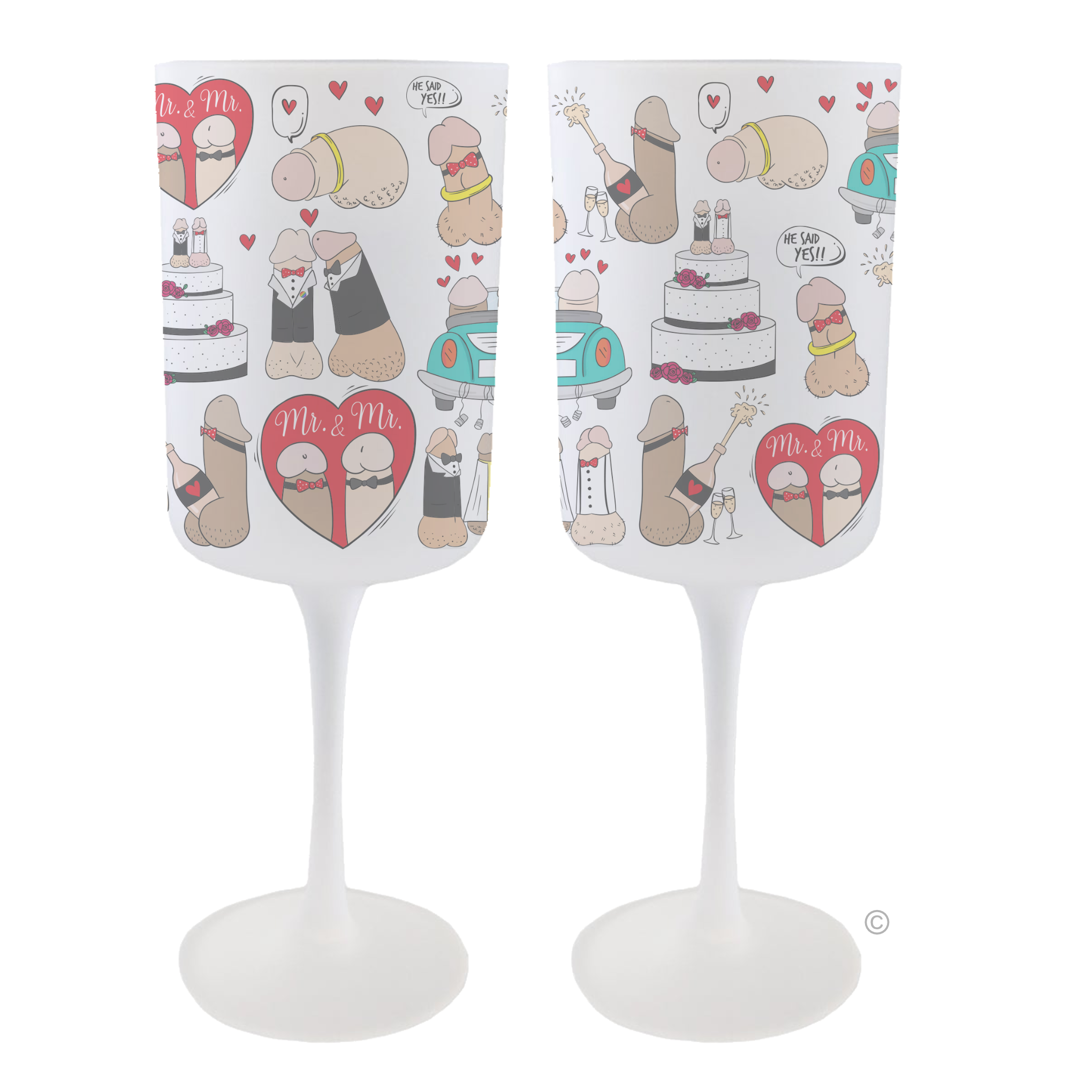 Mr & Mr Personalised Wine Glass – Celebrate Equality