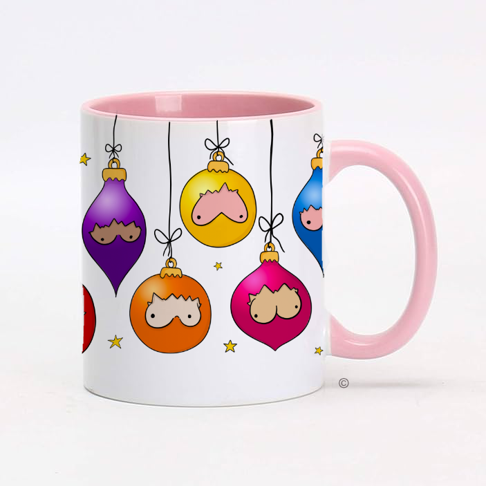 Festive Boob Baubles Mug