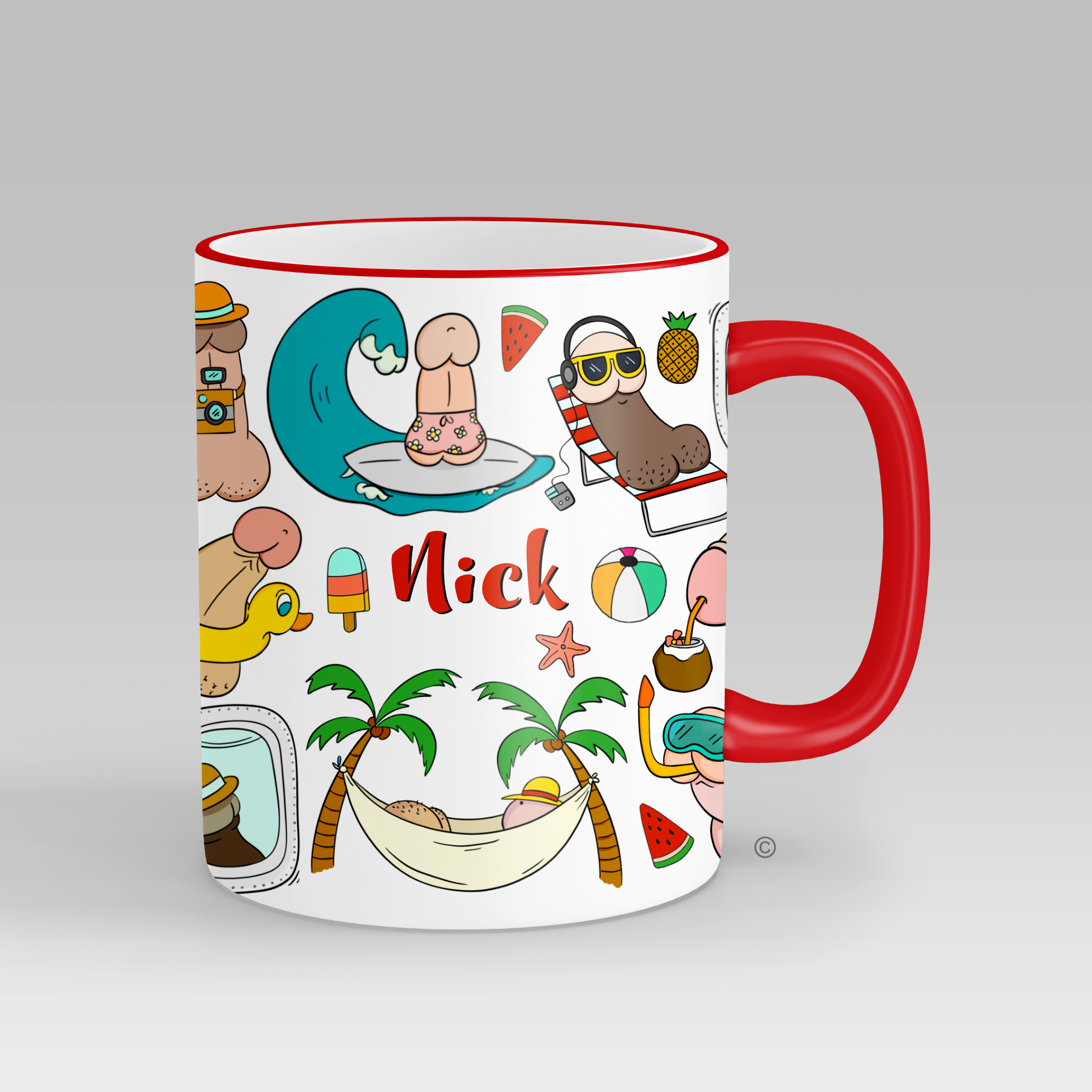 Summer Willy Personalised Mug