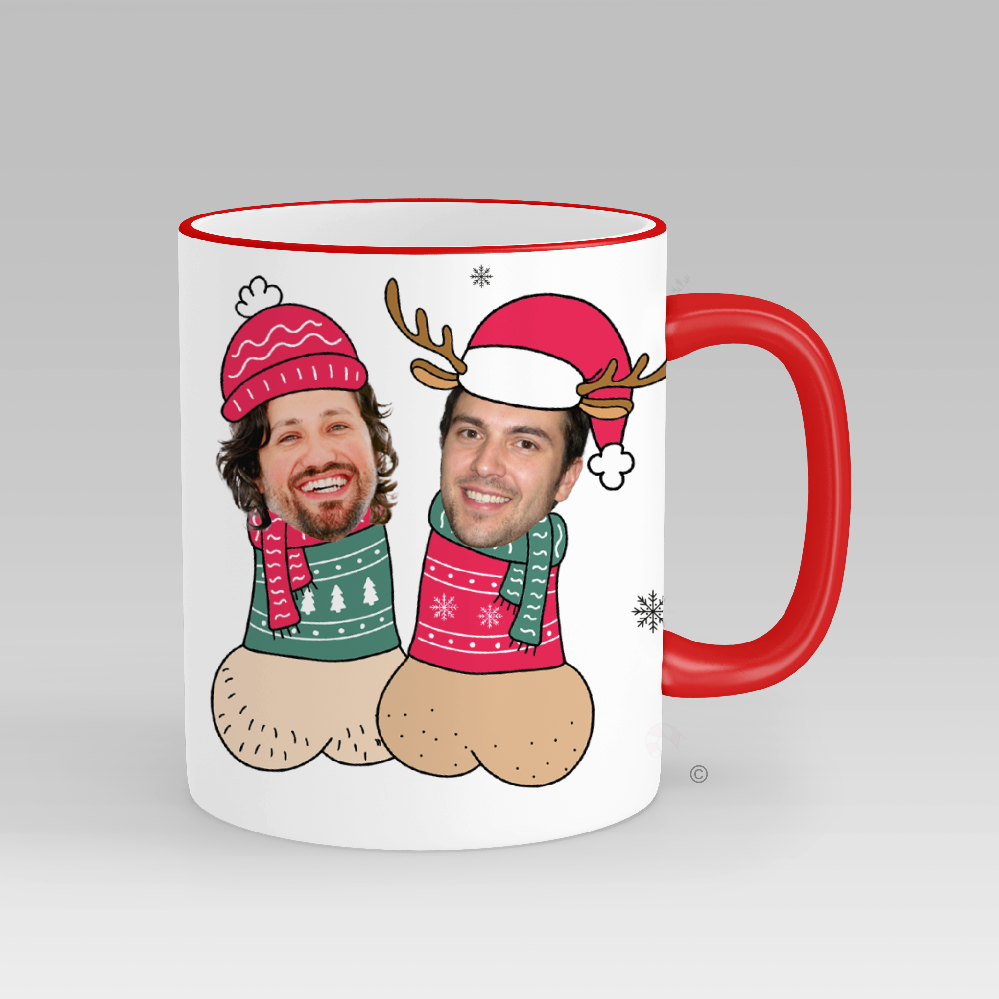 Personalised Willies Face Mug