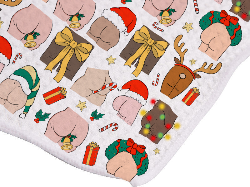 Christmas Bums Tea Towel