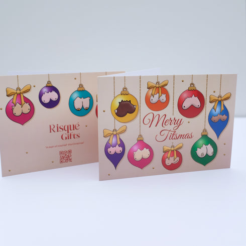 Merry Titmas Christmas Gift Set – Boob Mug, Chocolate, Card & Tea Towel