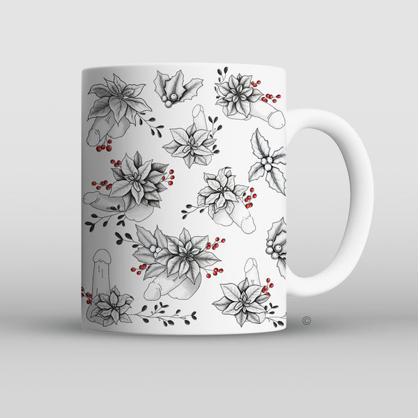 Festive Floral Willies Mug