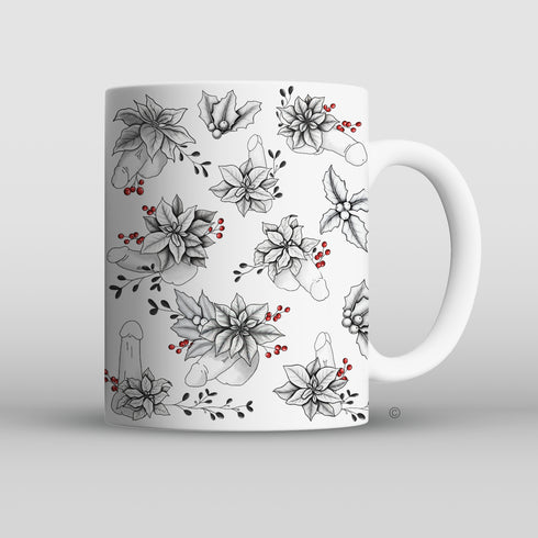 Festive Pecker Christmas Gift Set – Mug, Chocolate, Card & Tea Towel