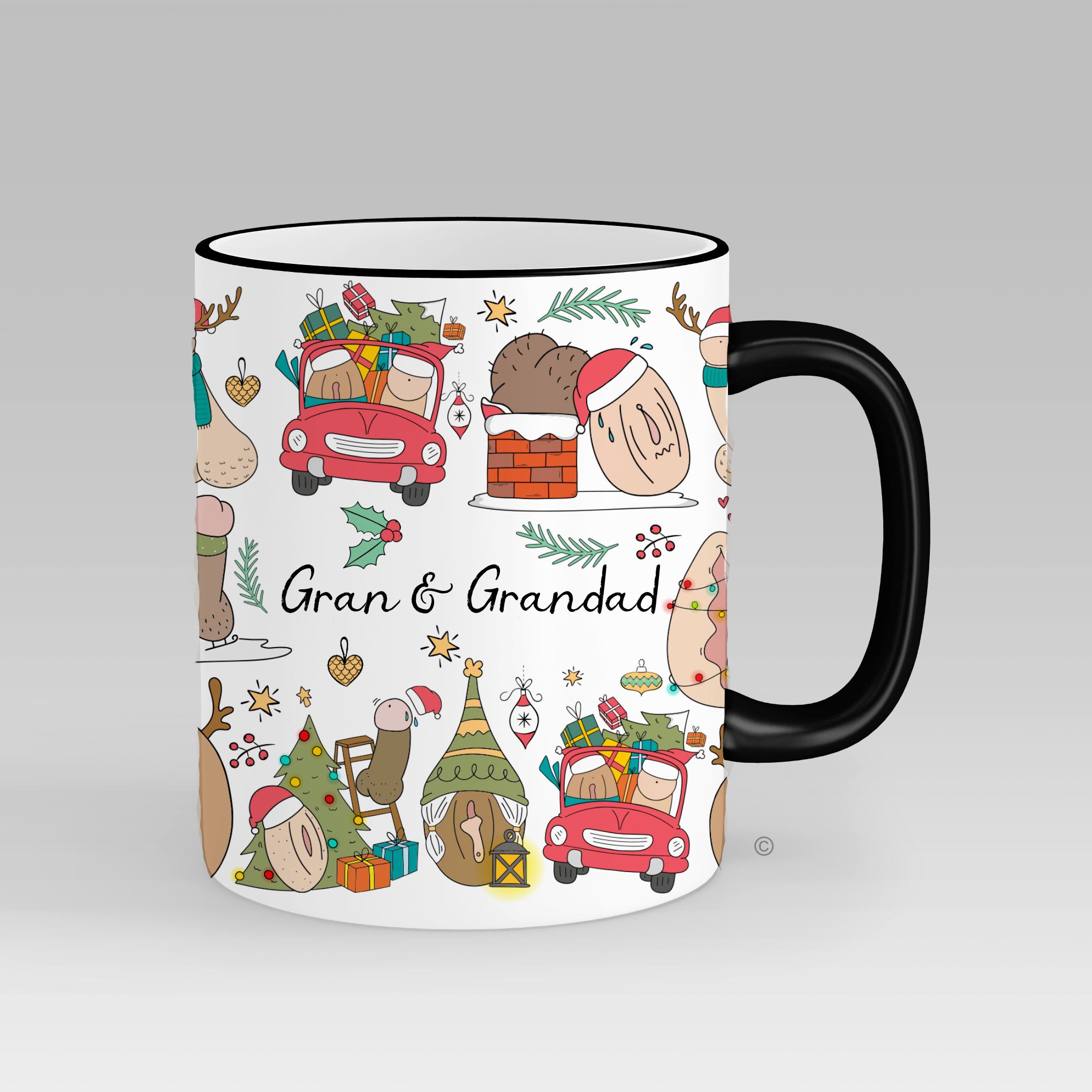 Personalised Couples Christmas Mug