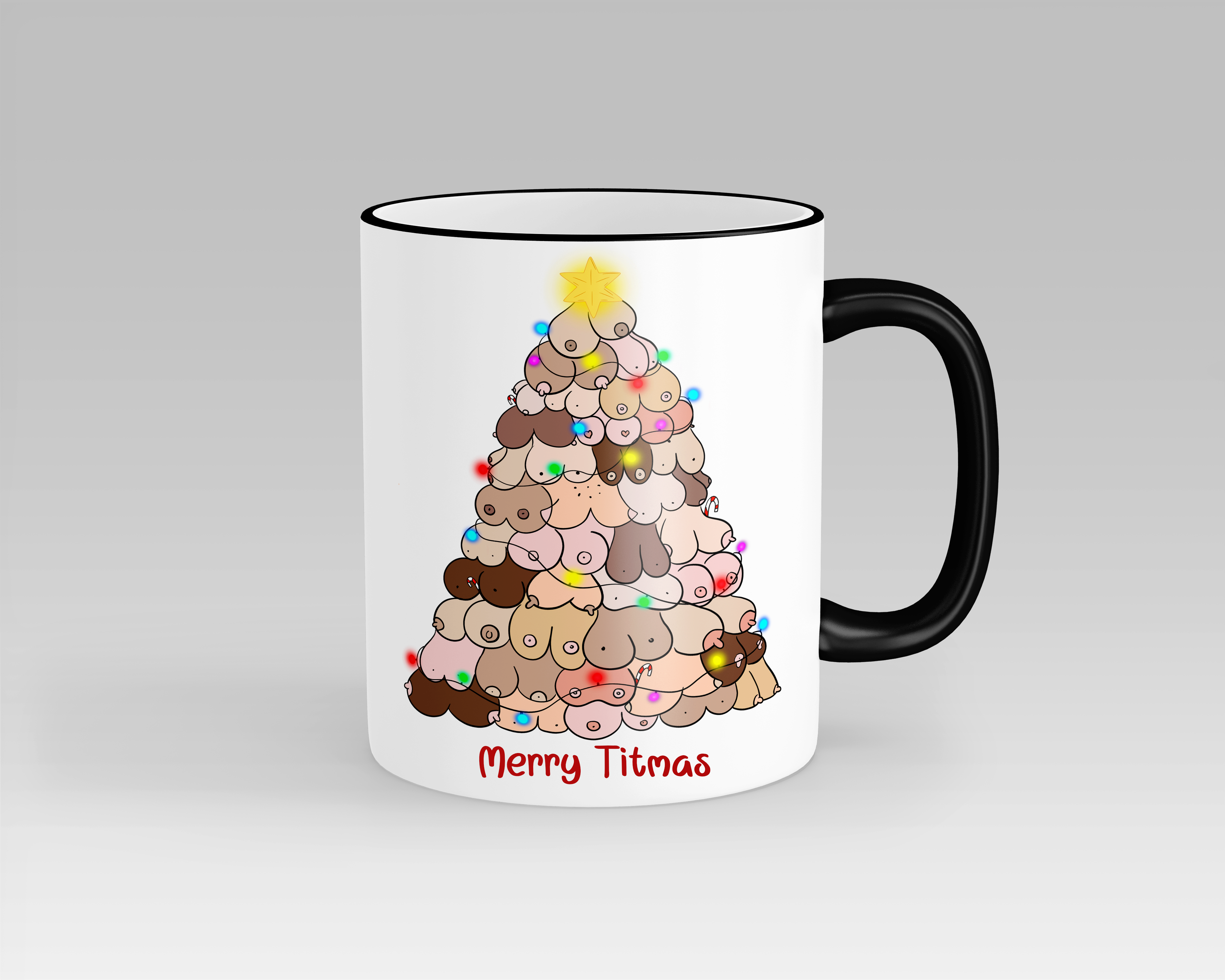 Boobs Christmas Tree Mug