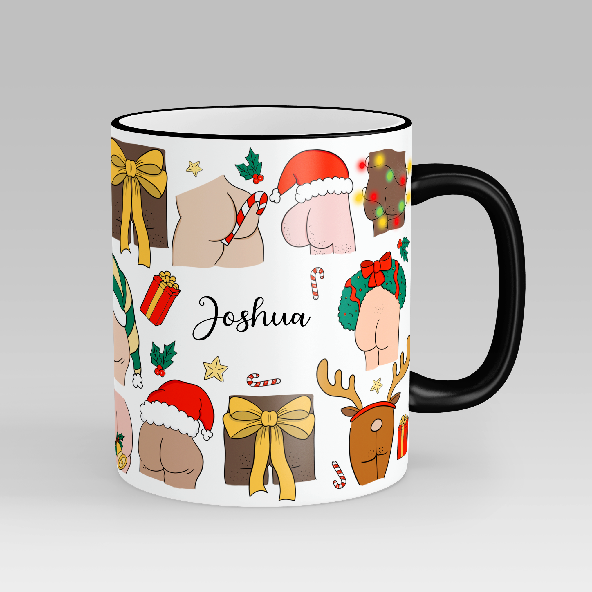 Personalised Cheeky Claus Christmas Mug