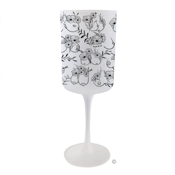 Bloom & Bust Wine Glass