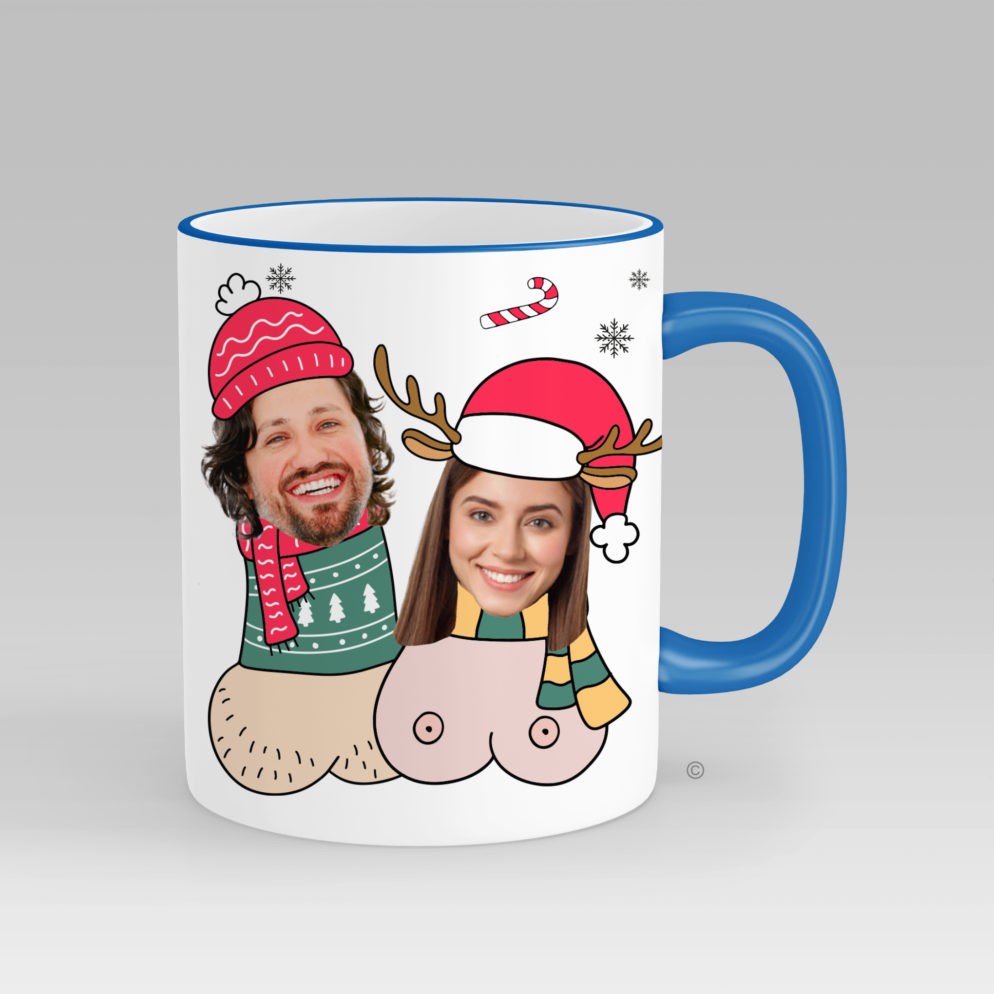 Personalised Couple Face Mug