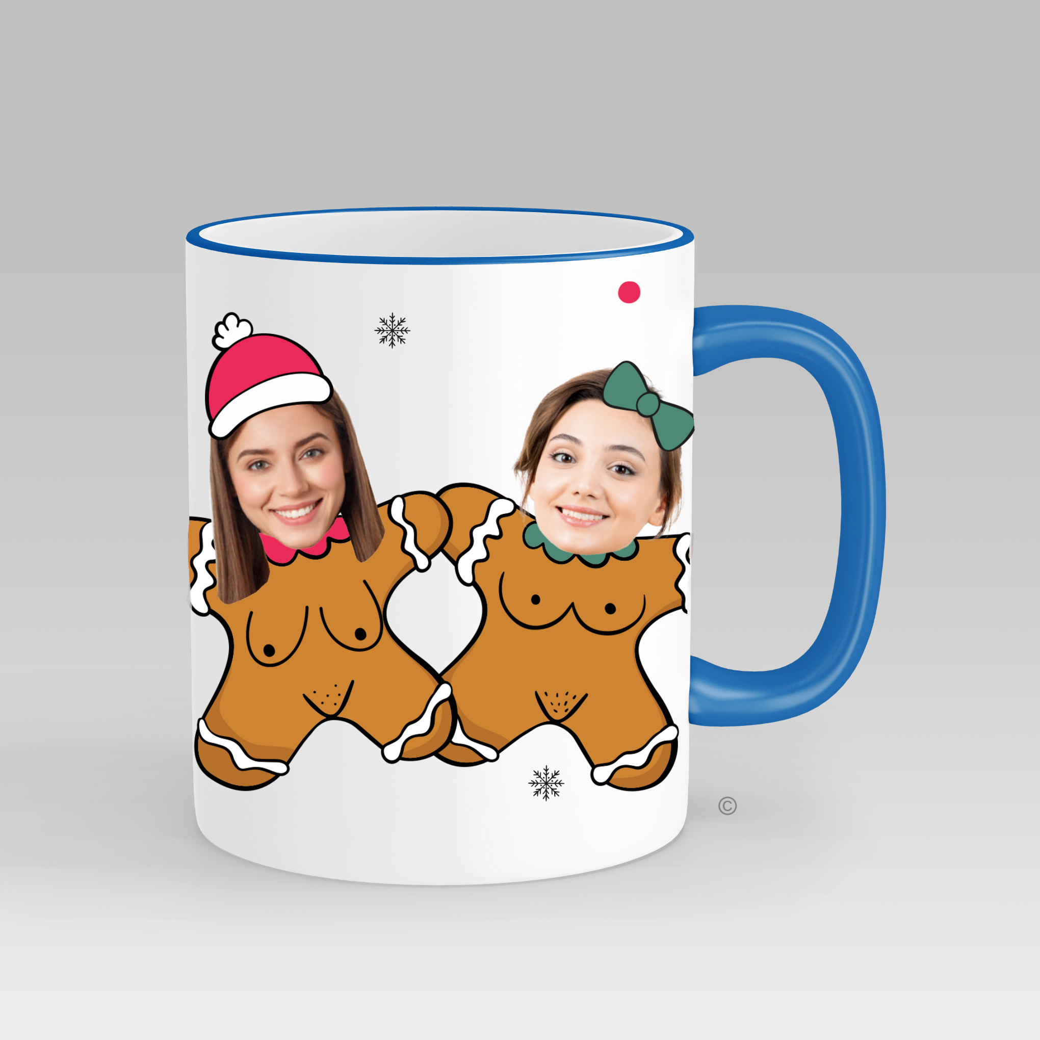 Personalised Gingerbread Girls Face Mug