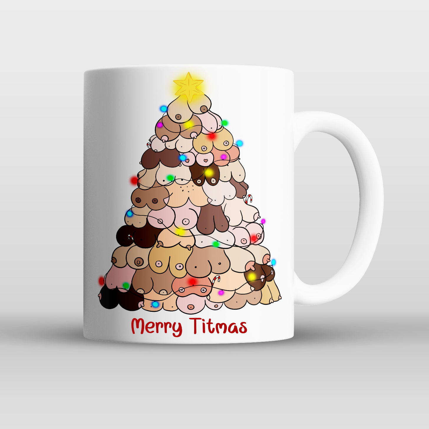 Boobs Christmas Tree Mug