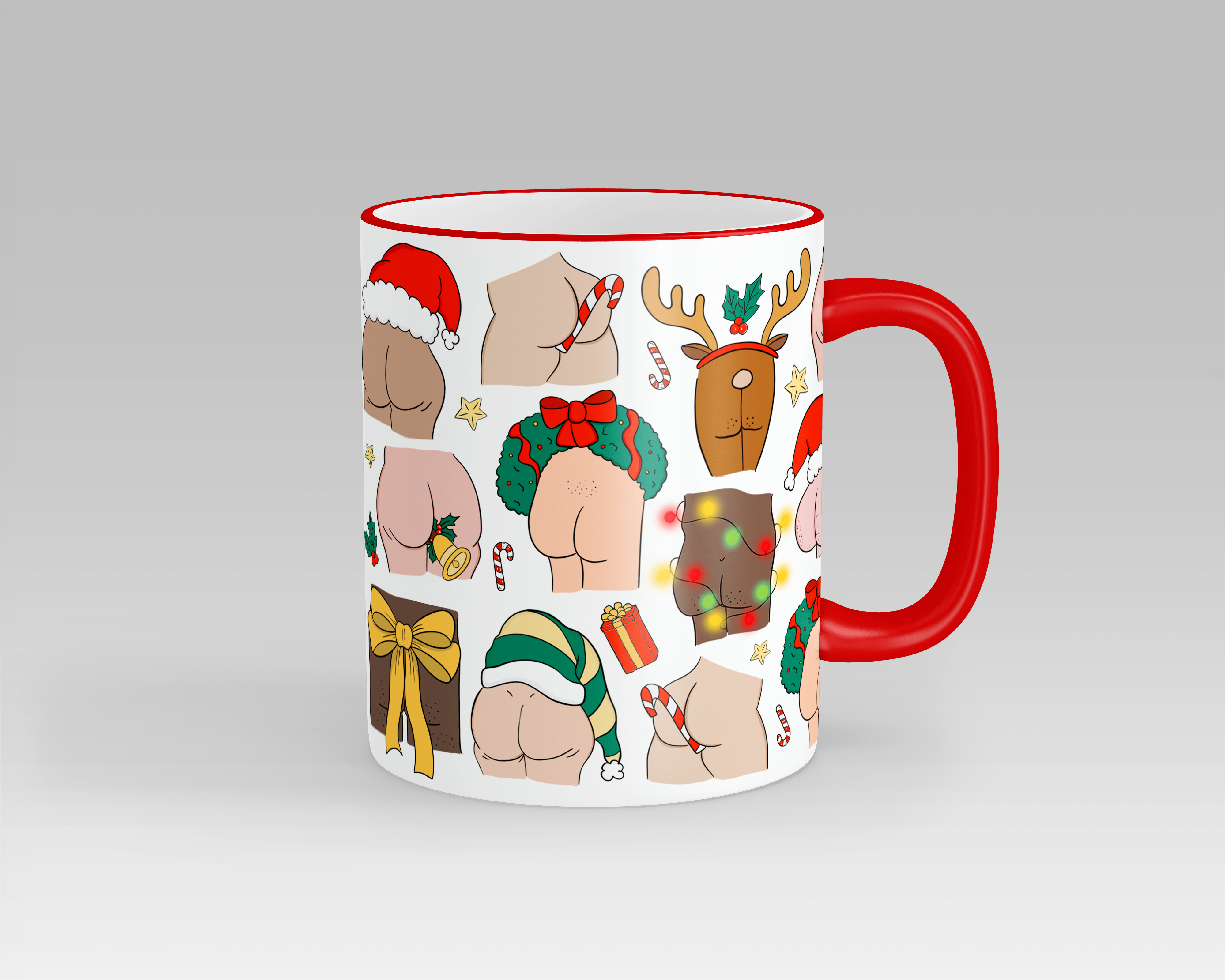Personalised Cheeky Claus Christmas Mug